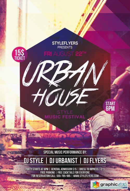 Urban House PSD Flyer Template + Facebook Cover