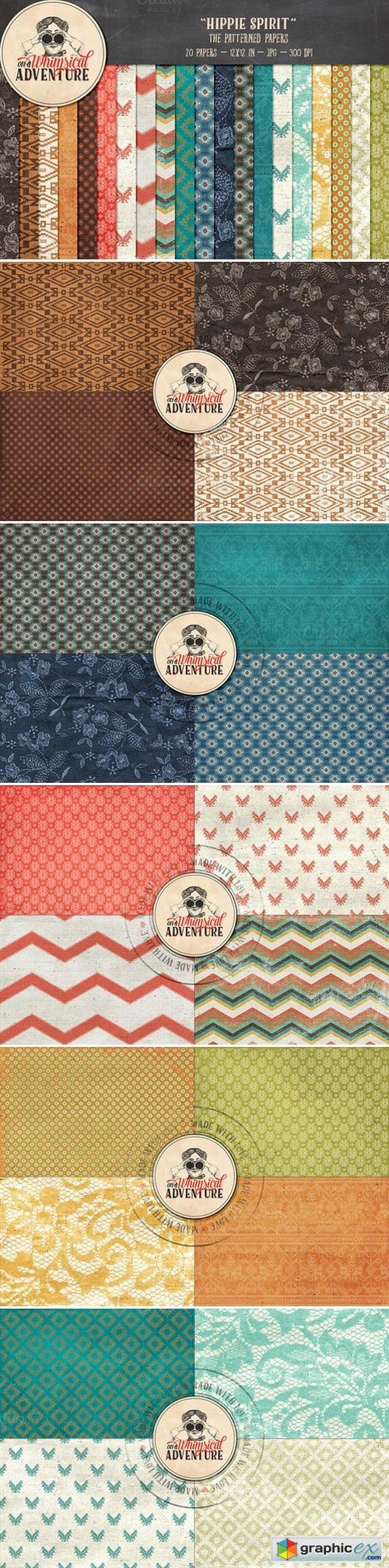Patterned Papers Hippie Spirit