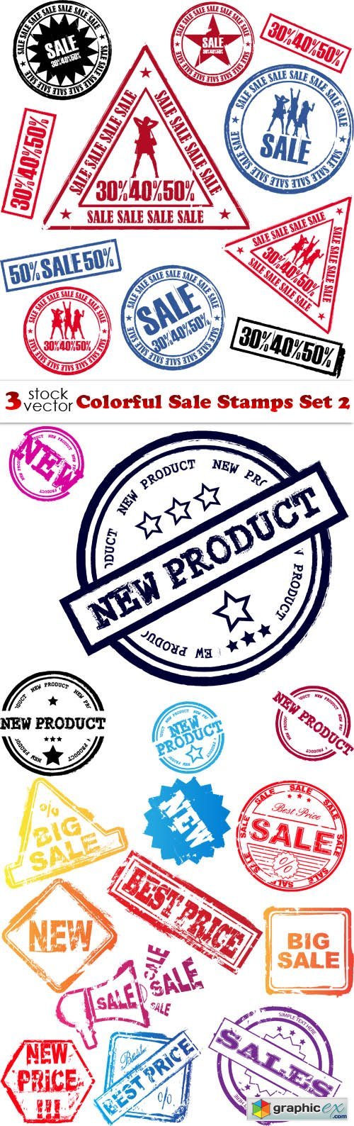 Colorful Sale Stamps Set 2