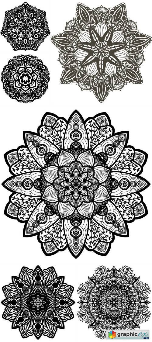 Round Element for Coloring Book