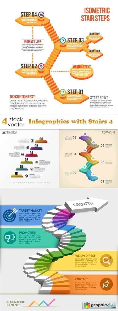 Infographics with Stairs 4