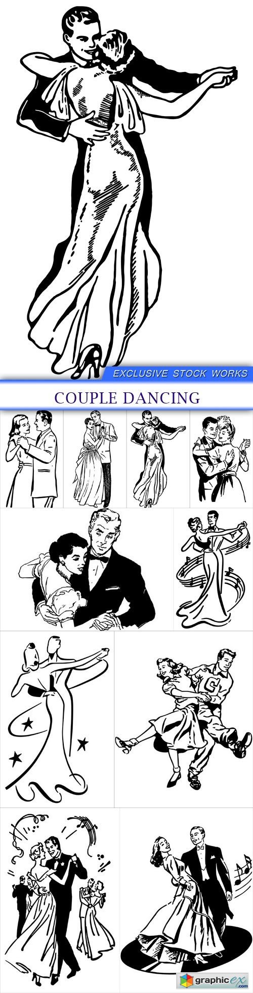 Couple Dancing 10X EPS