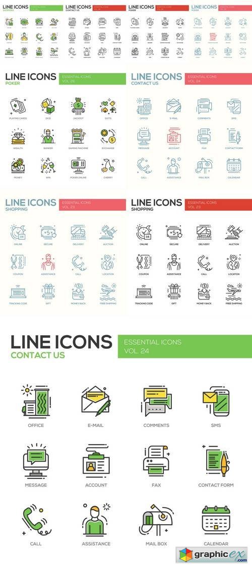 Line Design Icons Set