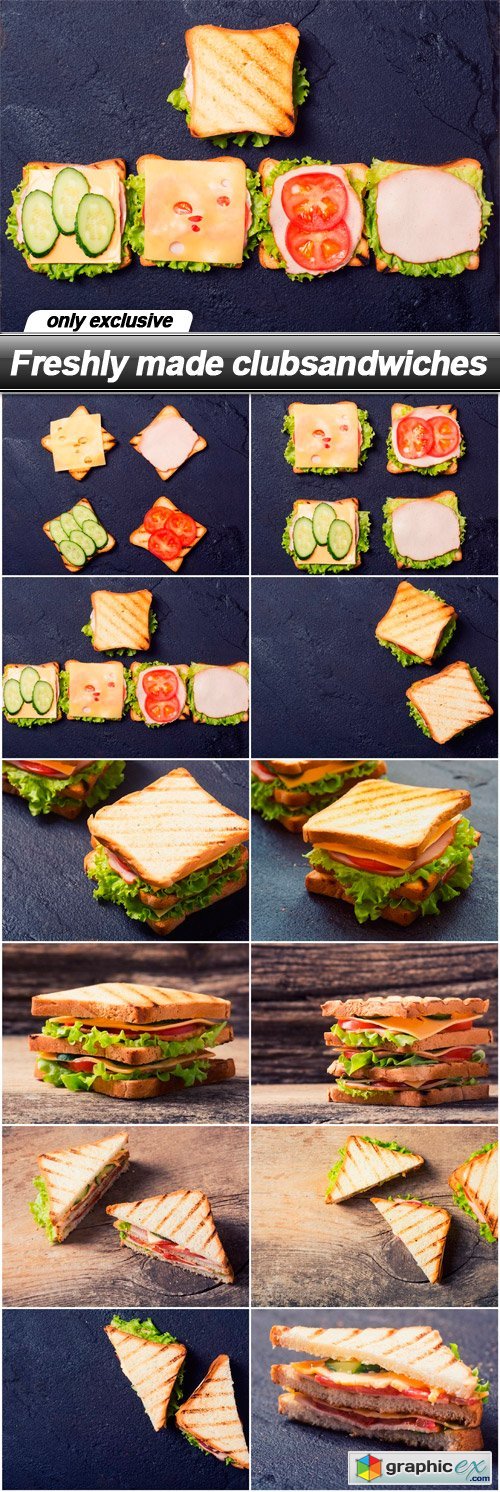 Freshly made clubsandwiches - 12 UHQ JPEG