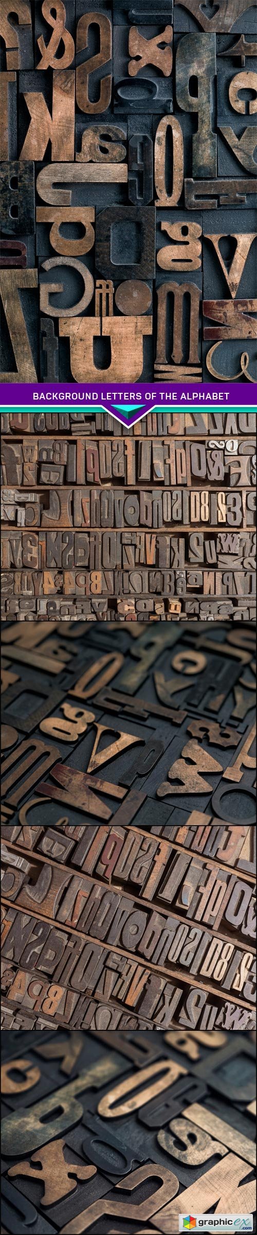 Background letters of the alphabet 5X JPEG