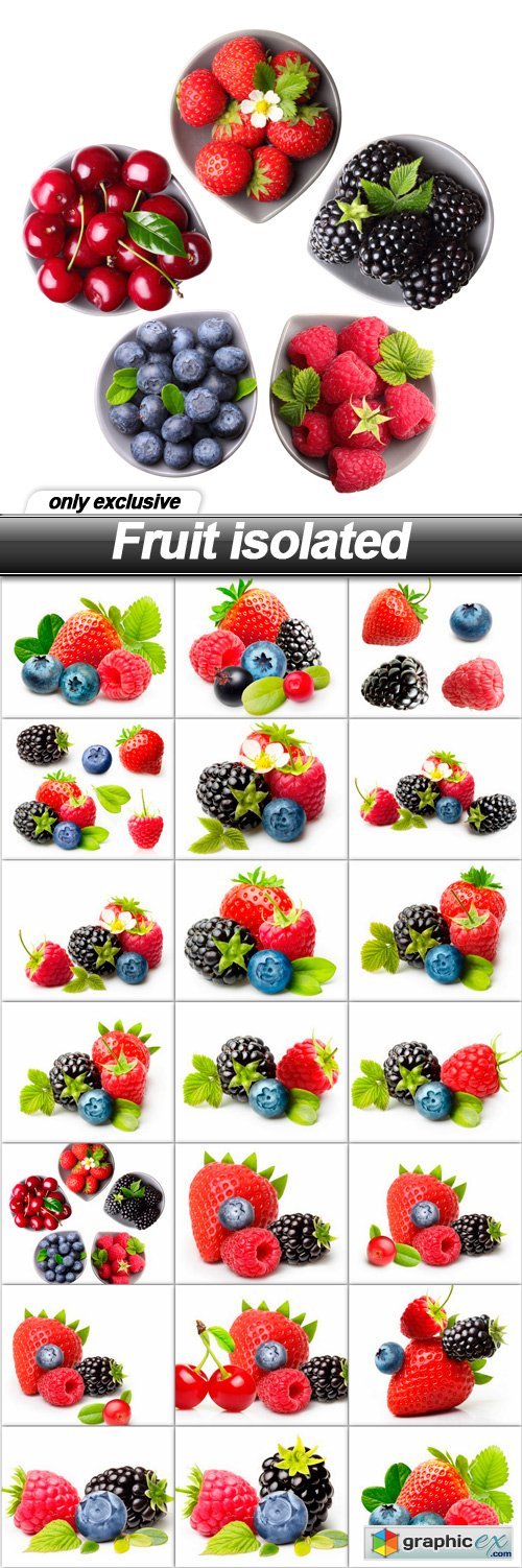 Fruit isolated - 20 UHQ JPEG