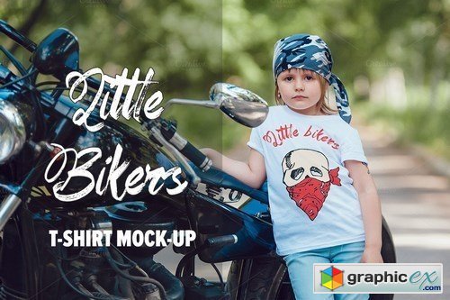 Little Bikers T-Shirt Mock-Up 