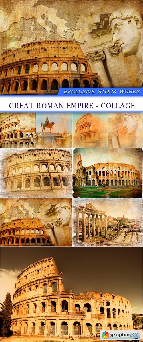 great Roman empire - collage 8x JPEG