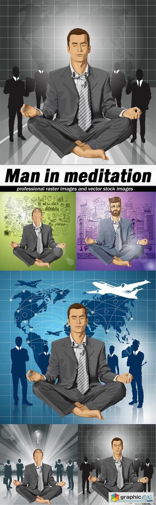 Man in meditation - 5 UHQ JPEG