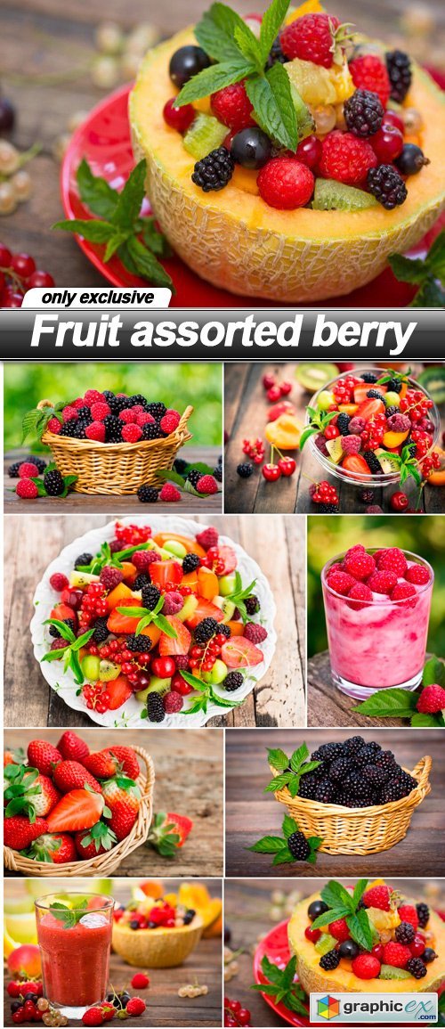 Fruit assorted berry - 8 UHQ JPEG