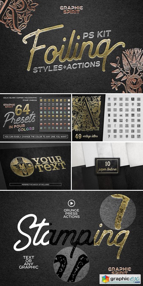 FOILING Styles+Actions Photoshop Kit
