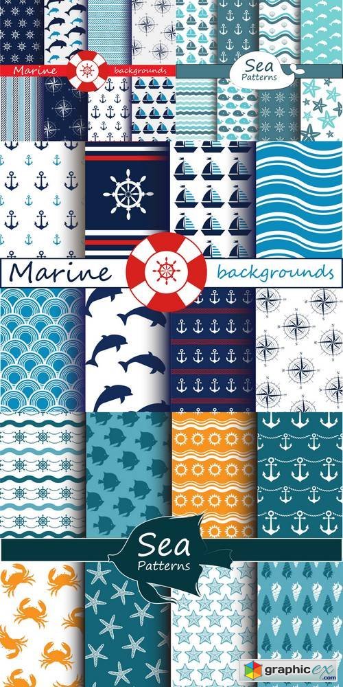 Sea & Marine Patterns Collection