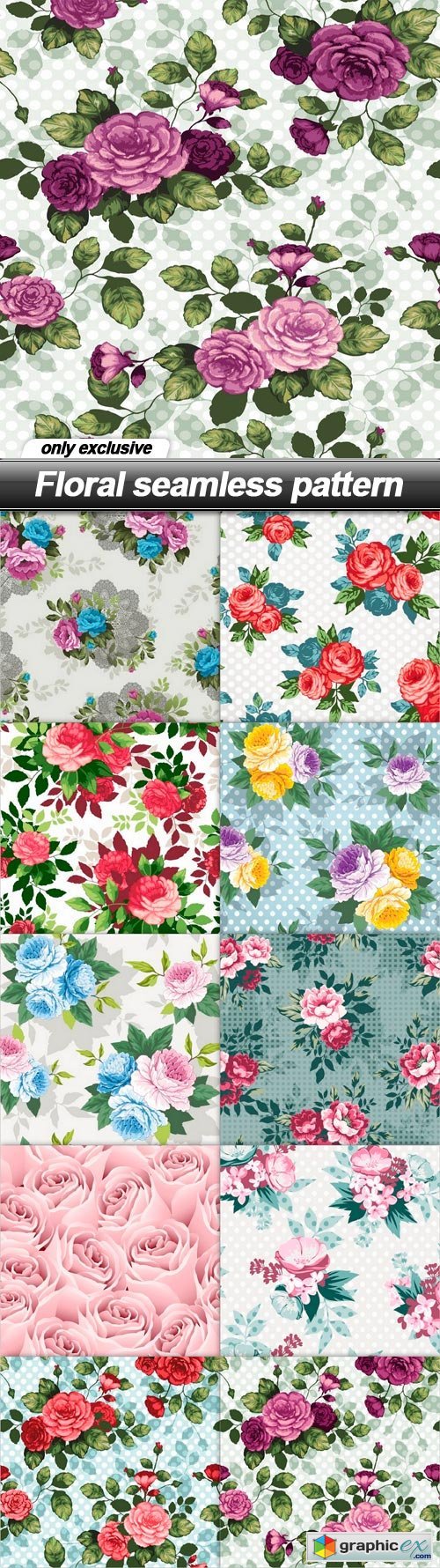 Floral seamless pattern - 10 EPS