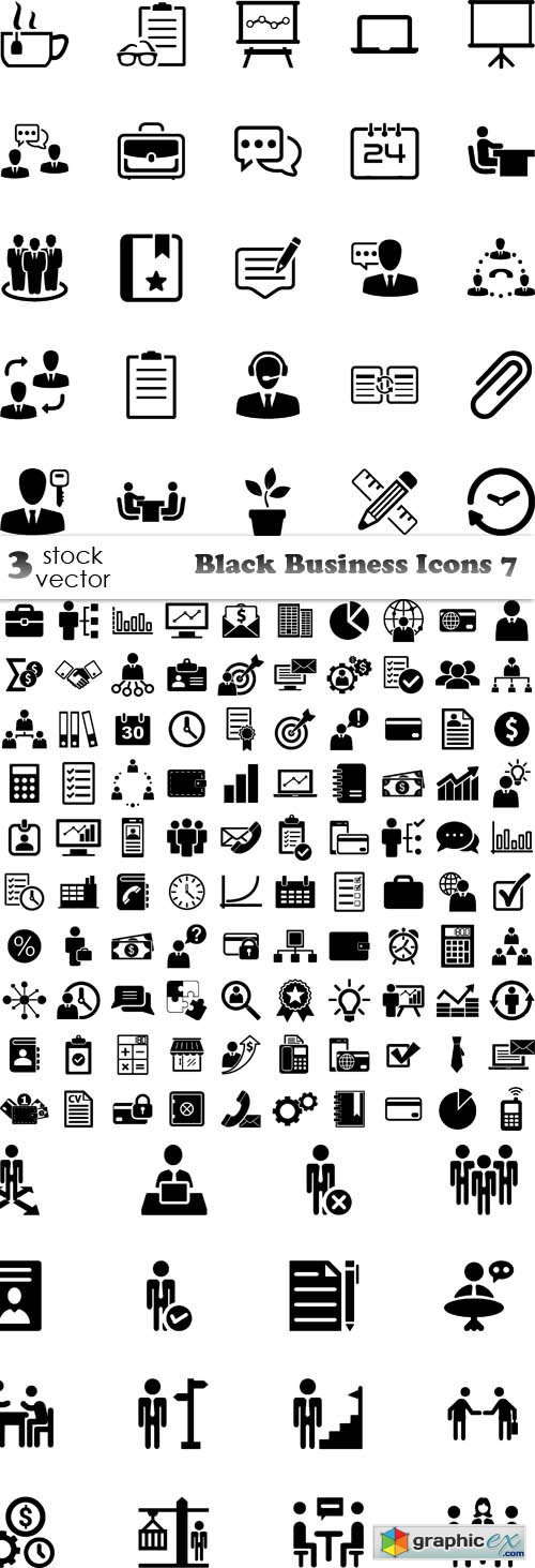 Black Business Icons 7