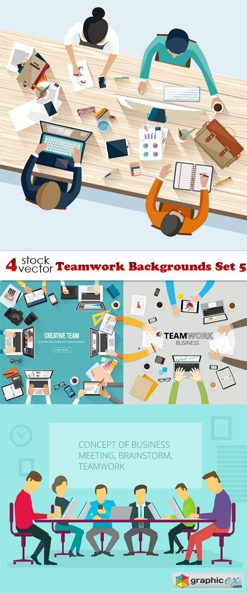 Teamwork Backgrounds Set 5