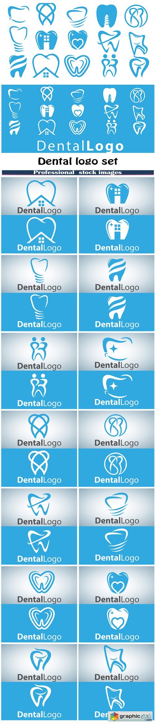 Dental logo set