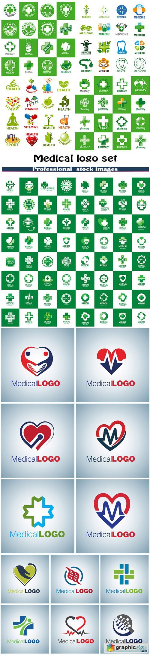 Medical logo set