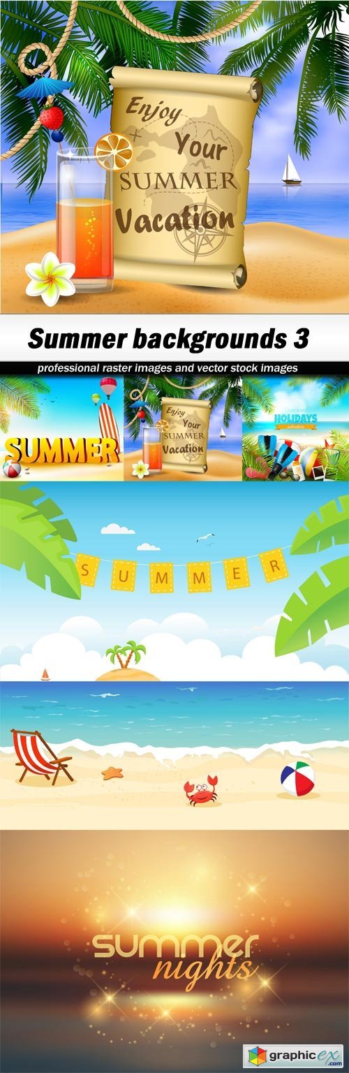Summer backgrounds 3 - 5 EPS
