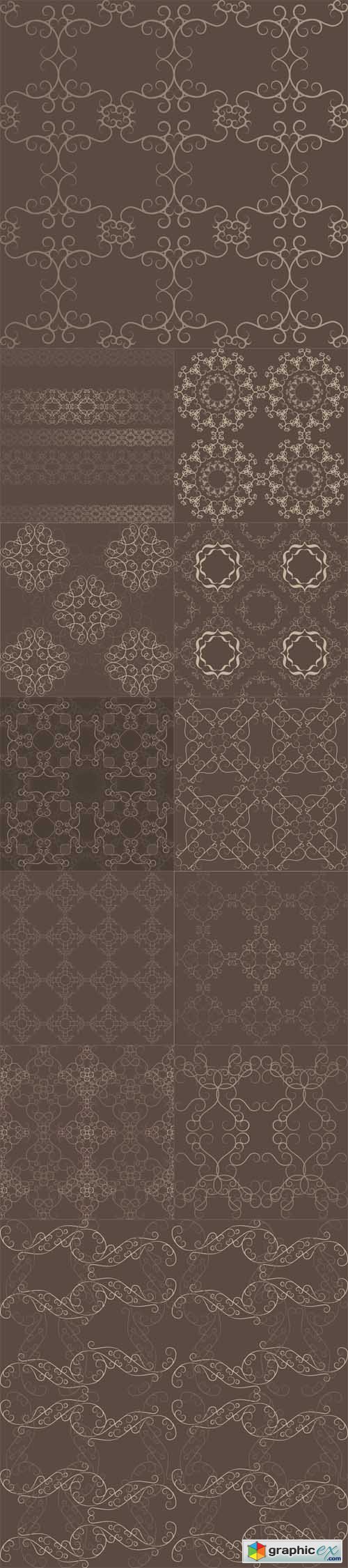 Abstract Victorian Orient Ethnic Patterns