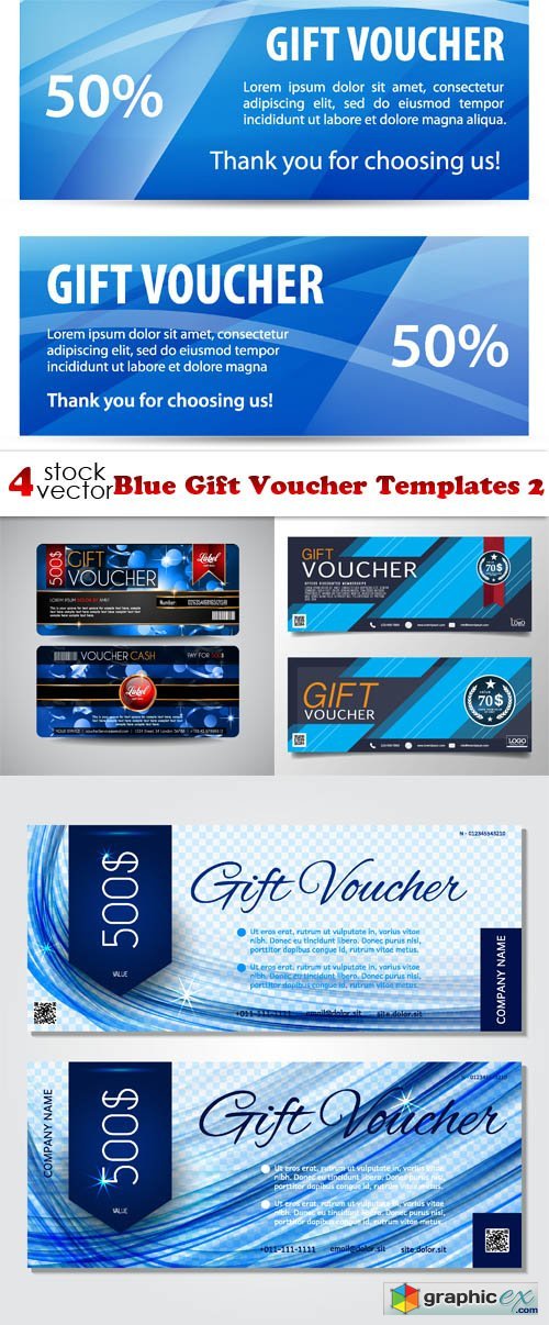 Blue Gift Voucher Templates 2