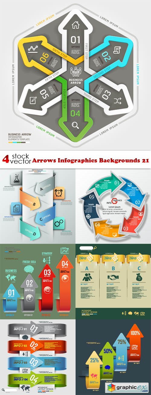 Arrows Infographics Backgrounds 21