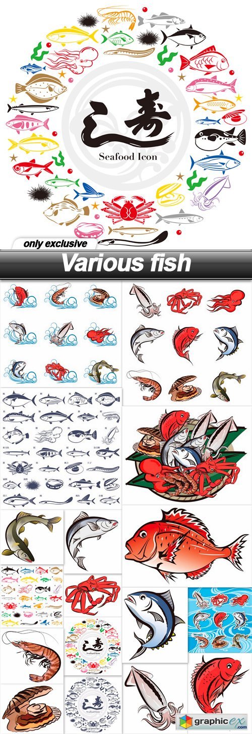 Various fish - 17 EPS