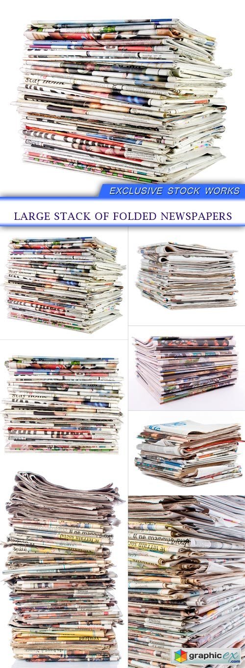 large stack of folded newspapers 7x jpeg