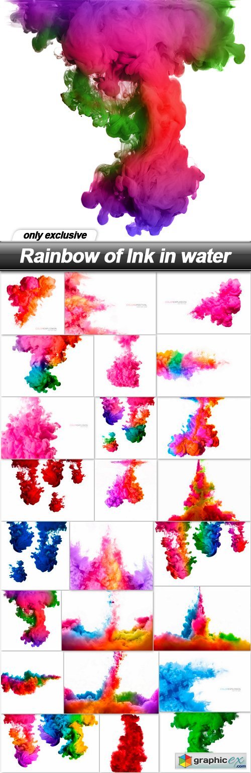 Rainbow of Ink in water - 24 UHQ JPEG