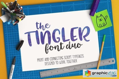 Tingler duo - two handwritten fonts 794020