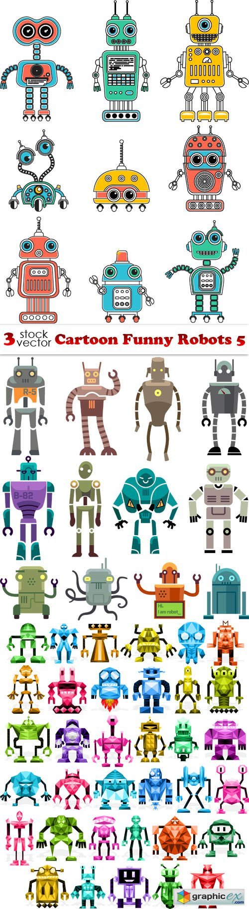 Cartoon Funny Robots 5