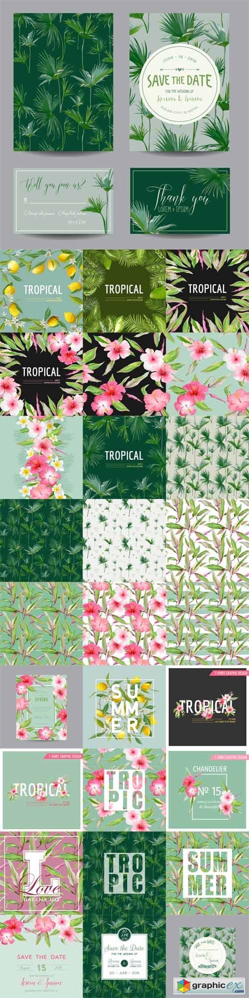 Tropical Cards and Seamless Patterns