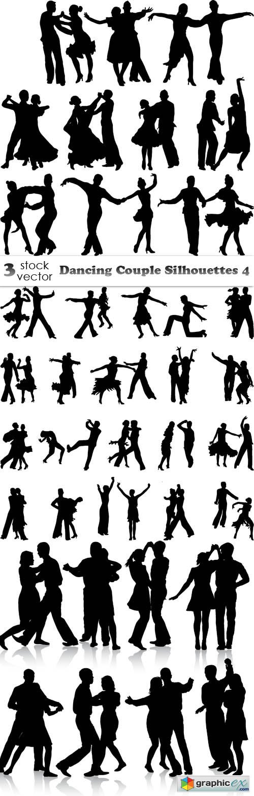 Dancing Couple Silhouettes 4