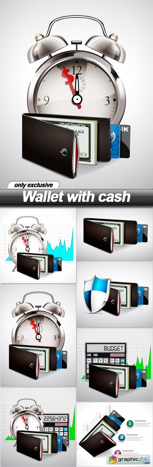 Wallet with cash - 7 EPS