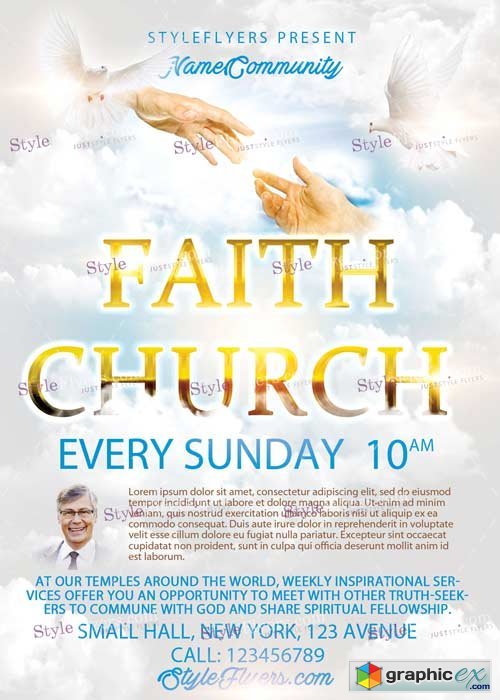 Faith Church PSD Flyer Template