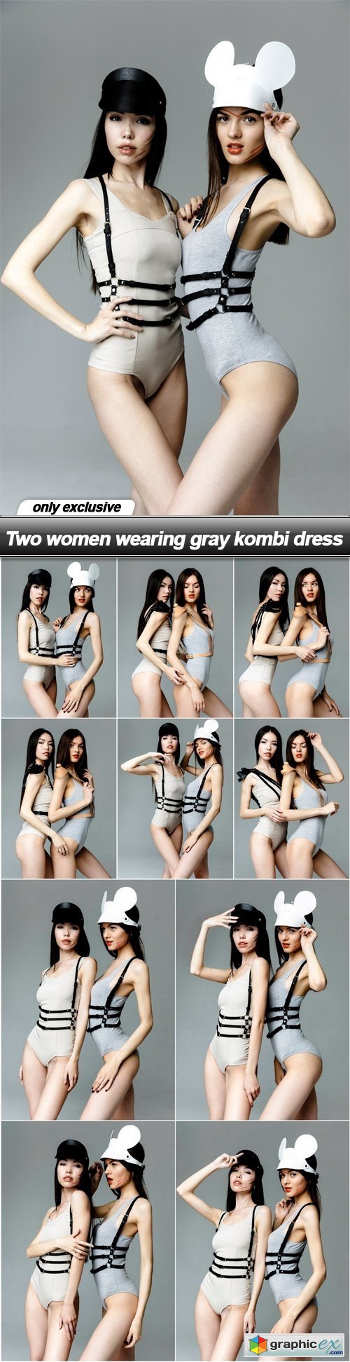 Two women wearing gray kombi dress - 11 UHQ JPEG