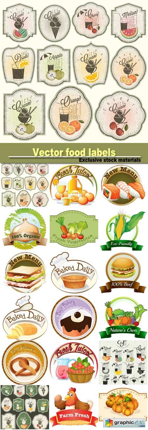 Food labels, food and drink