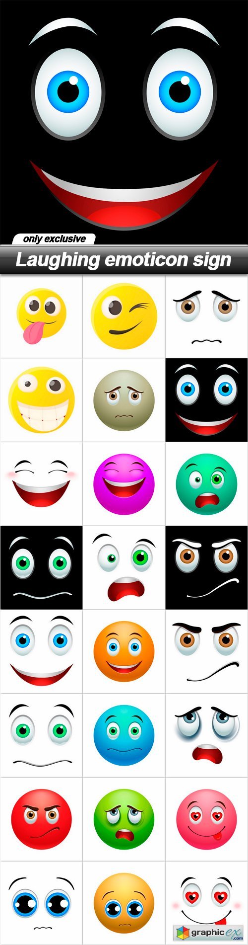 Laughing emoticon sign - 24 EPS