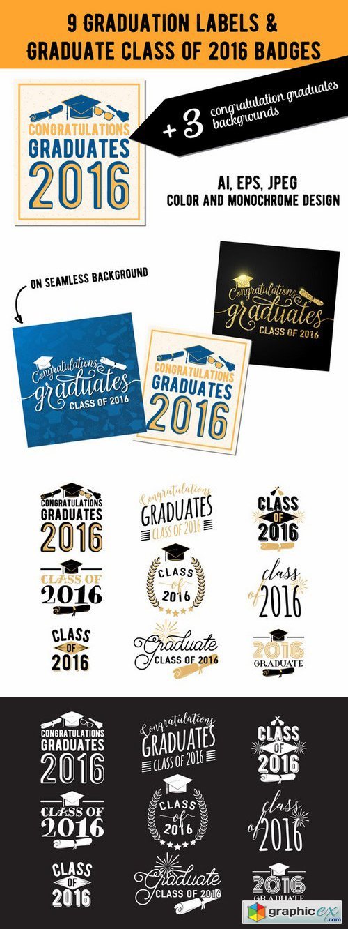 Graduation labels & background