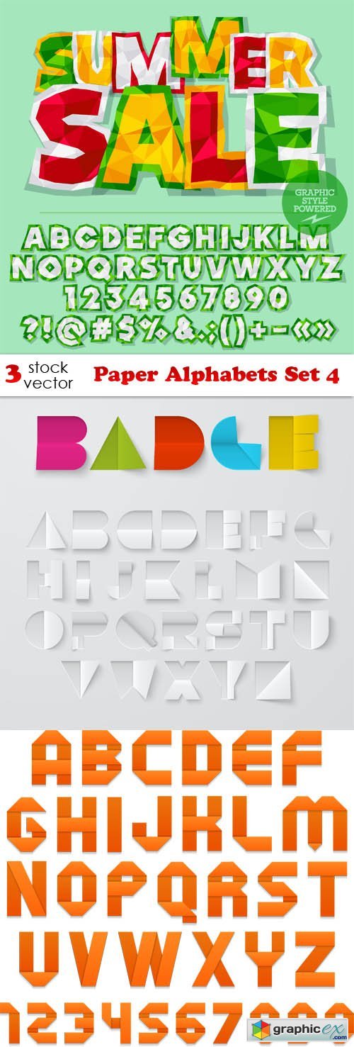 Paper Alphabets Set 4