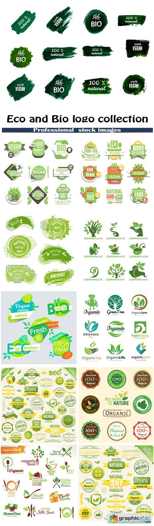 Eco and Bio logo collection