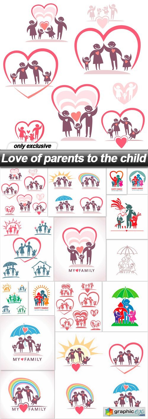 Love of parents to the child - 15 EPS