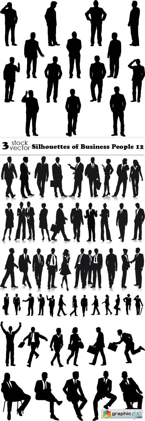 Silhouettes of Business People 12