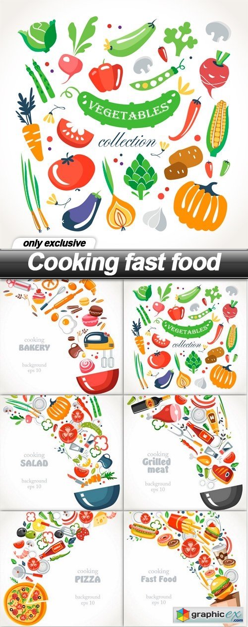 Cooking fast food - 6 EPS