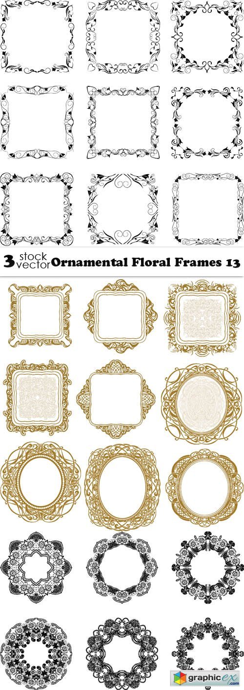 Ornamental Floral Frames 13