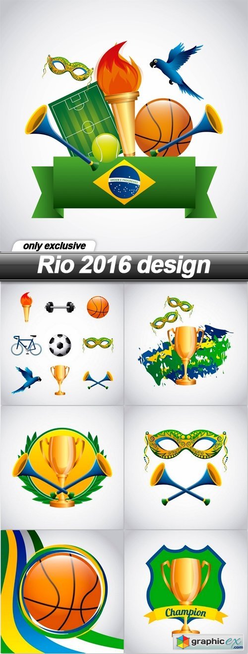 Rio 2016 design - 7 EPS