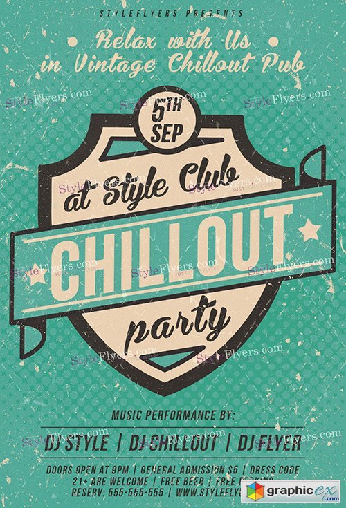 Chillout Party PSD Flyer Template + Facebook Cover