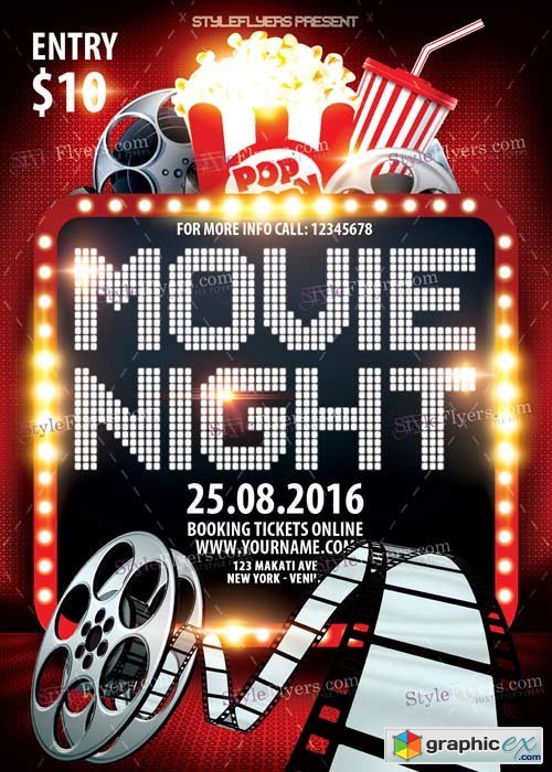 Movie Night PSD Flyer Template