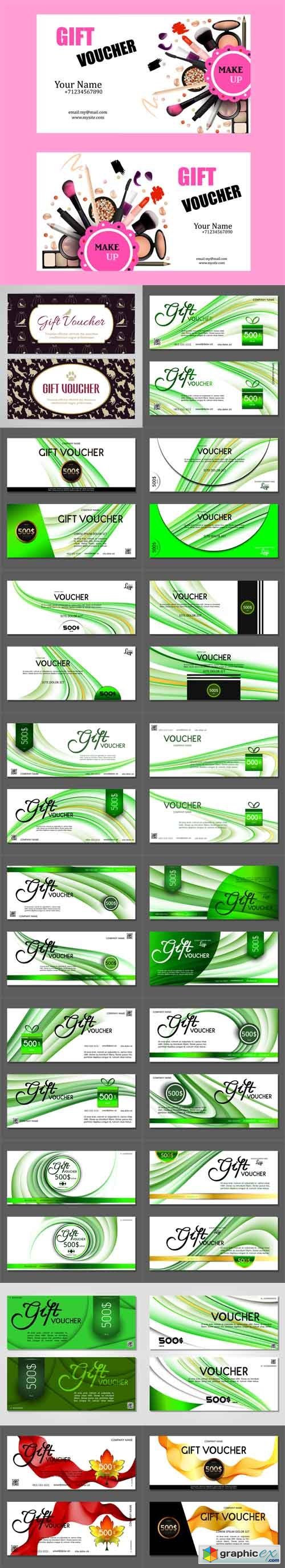 Gift Vouchers with Green Lines