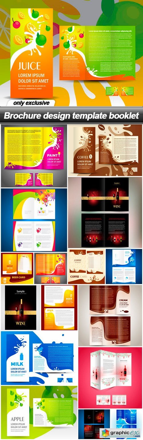 Brochure design template booklet - 17 EPS