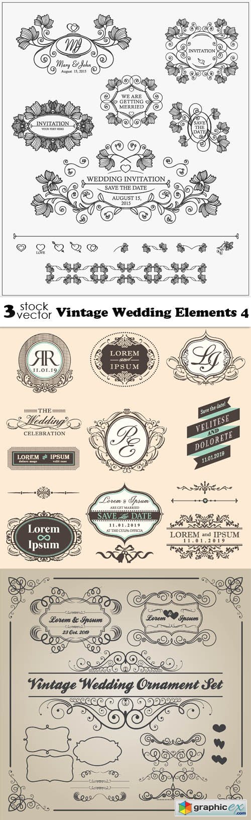 Vintage Wedding Elements 4
